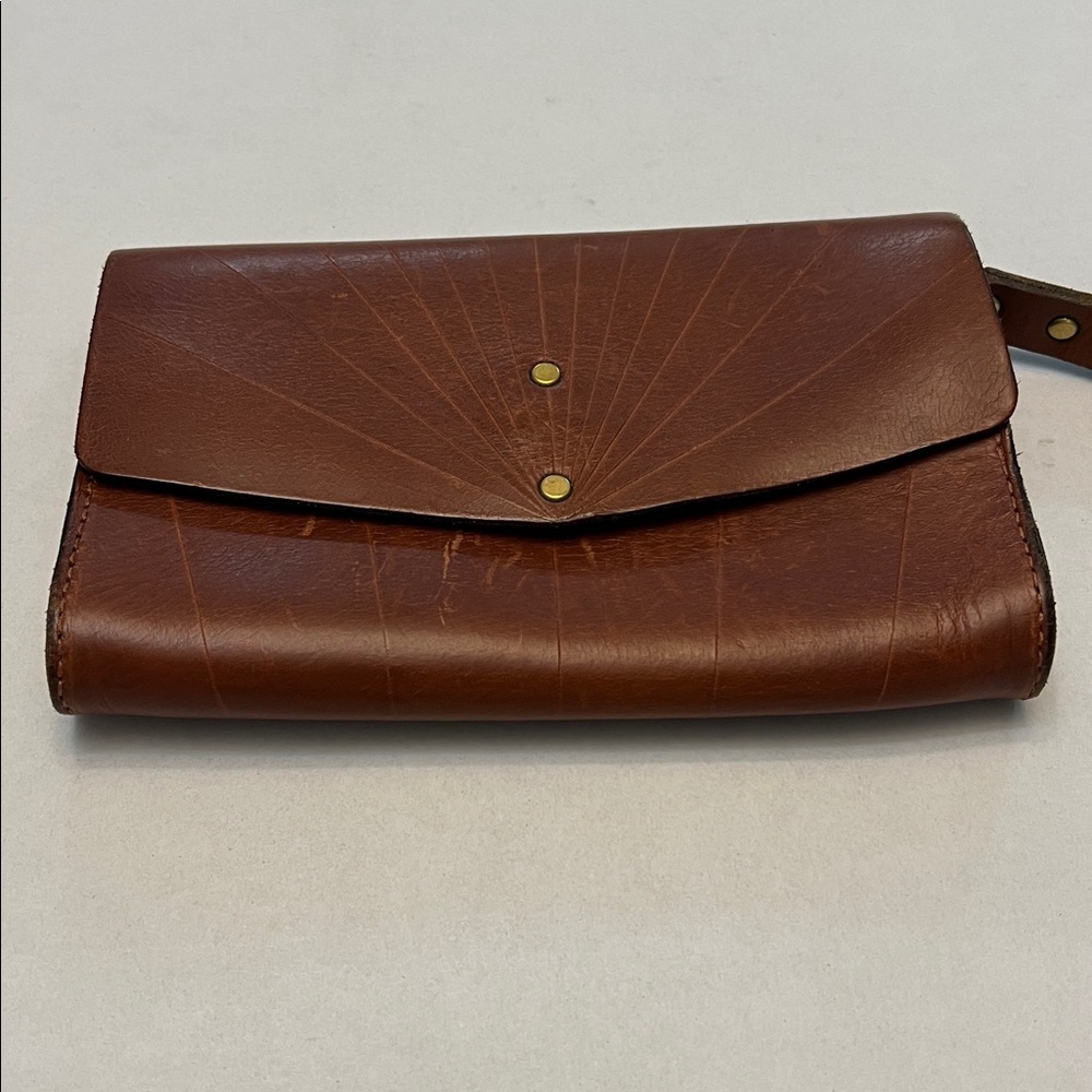 MARTINE LEATHER CLUTCH HANDCRAFTED IN PORTLAND OREGON